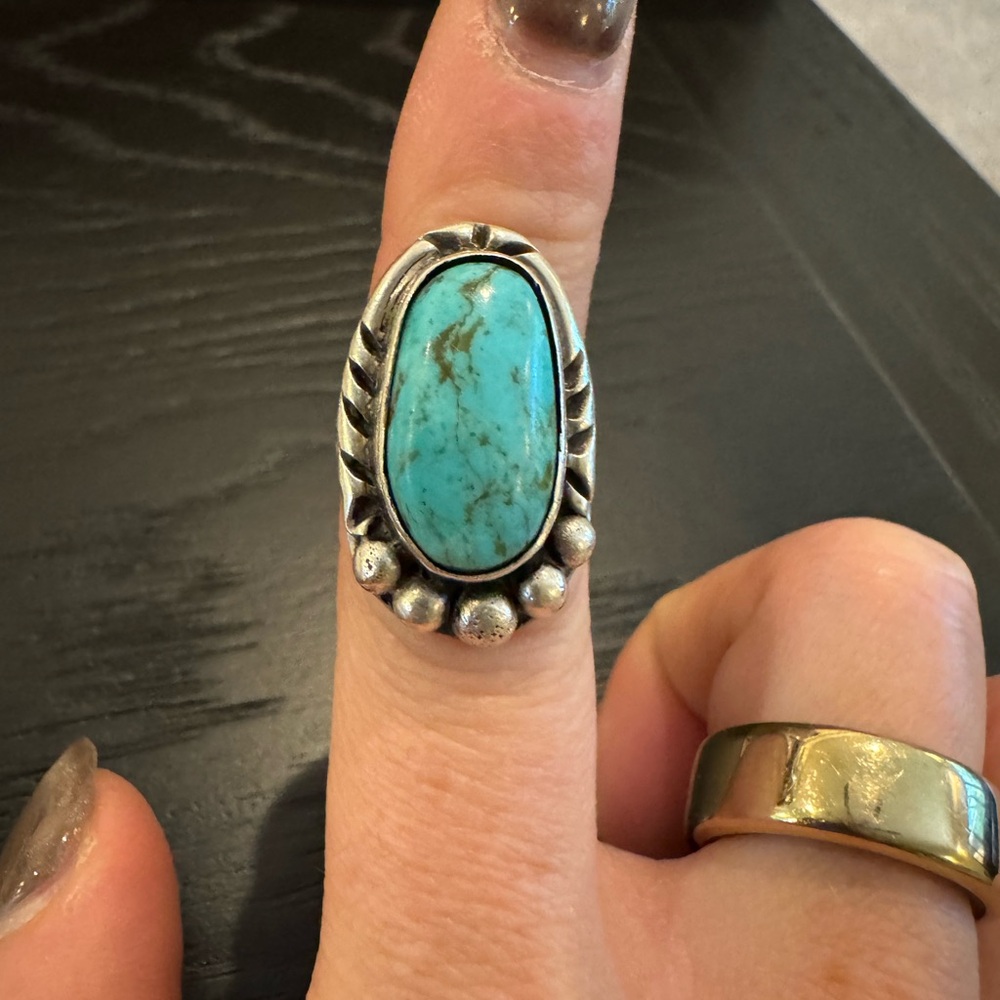 Sterling Silver Turquoise Ring - Picture 3 of 5